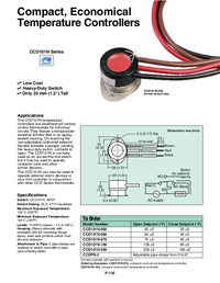 Thumbnail of document Data Sheet - CCD101N Heavy Duty Non-Indicating Fixed Temp. Switch